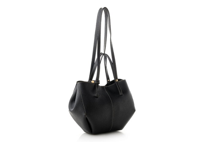 Lucky Bees Bolsa de Hombro 1274 Negro en CUERO DE POLIVINILO Elegante para Mujer